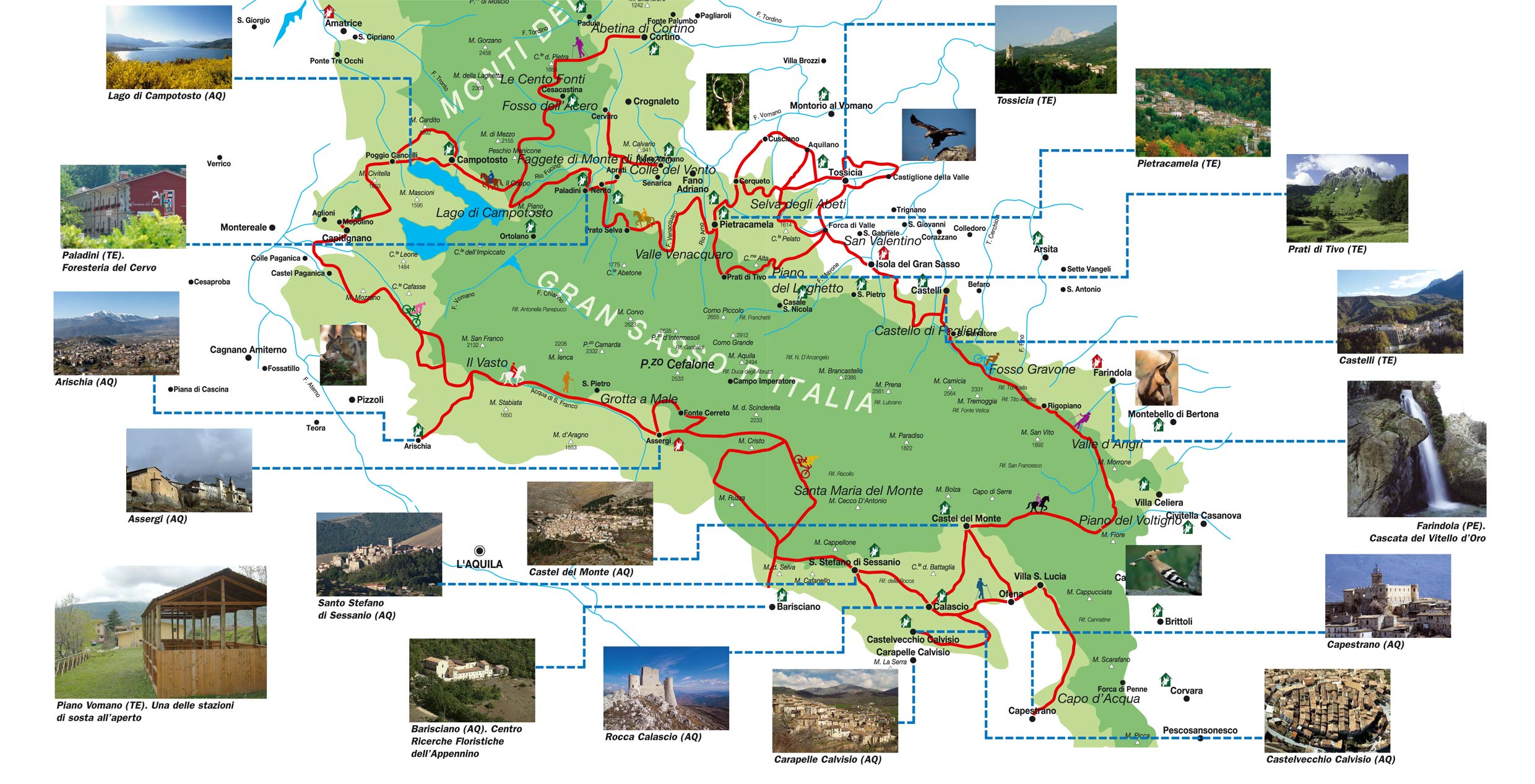 cartina ippovia gran sasso